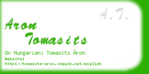 aron tomasits business card